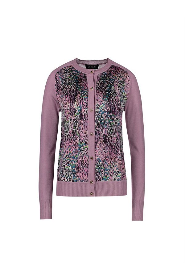 Escada Crew Neck Buttoned Wool And Silk Cardigan Trendyol