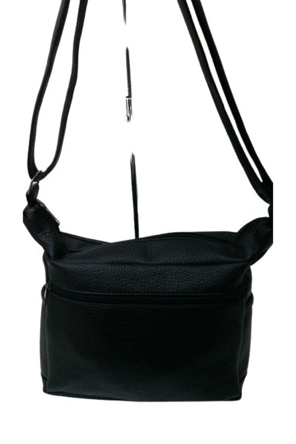 MER C CANTA Women s Black Washed Leather Shoulder and Crossbody Bag with Plenty of Pockets Trendyol