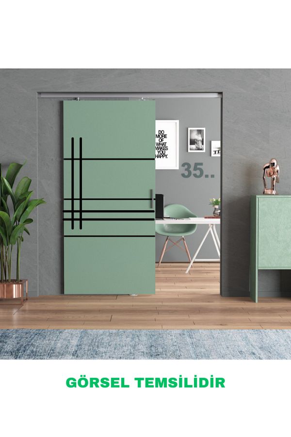 Raymek-Sliding Door Mechanism Sliding Door (3 Mt Rail Included) The Door Itself Is Not Included. 1