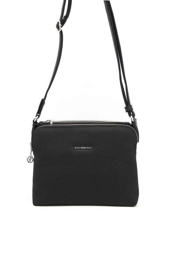 Silver Polo Silver Polo Black Black Sp850 Women s Crossbody Bag Trendyol