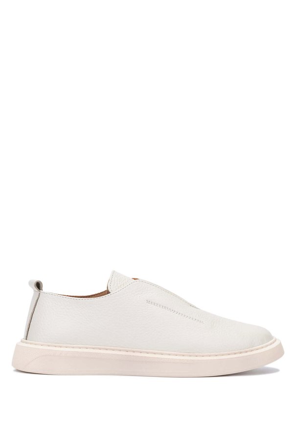 Tamer Tanca Women's Genuine Leather Beige Casual Shoes