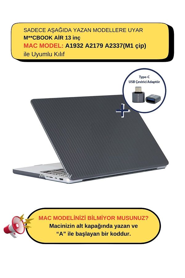 Mcstorey-13 Inch Macbook Air M1 - Carbon Fiber Case, A2337 A2179 A1932 Model Compatible 1