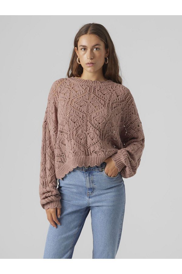 Vero Moda-Strickpullover VMFIOLA LS O-NECK PULLOVER OWN 1