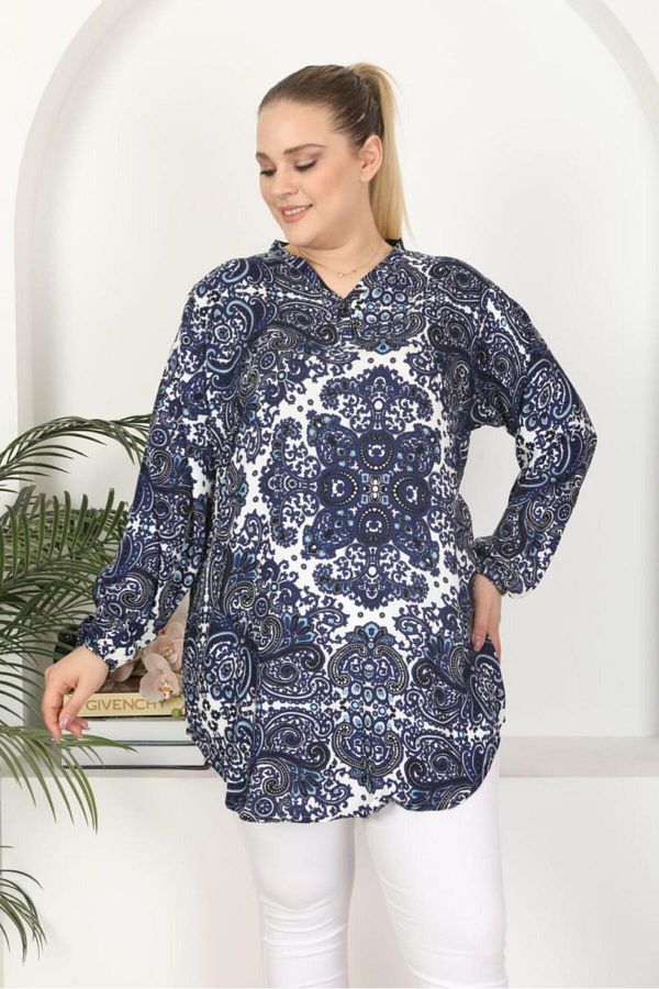 Tunikteks-Woven viscose soft comfortable patterned tunic 1
