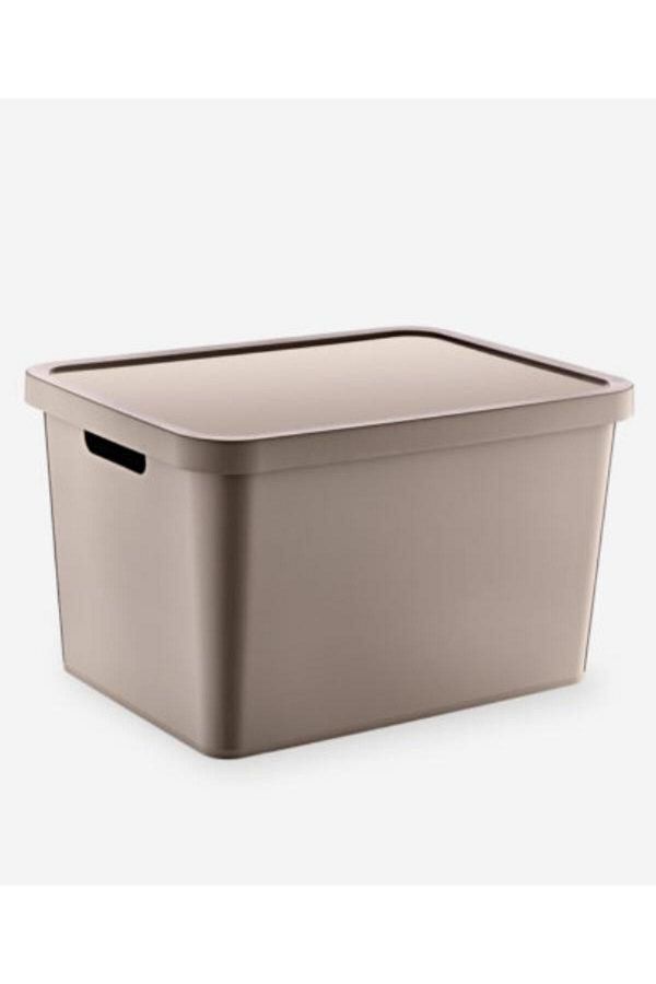 PANJI-Stafi 18 Lt Set of 4 - Multi-Purpose Box with Lid, Terra 1