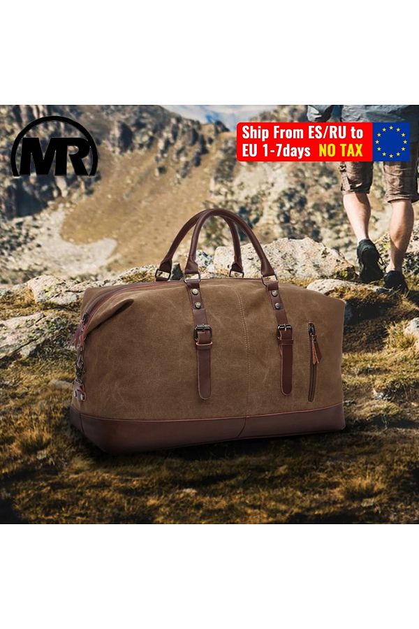 Markroyal Canvas Leather Men Travel Bags Carry On Luggage Bag Men Duffel Bag Handbag Travel Tote Trendyol