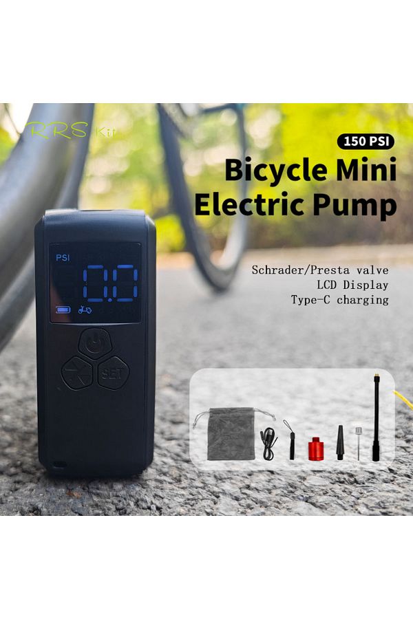 rrskit Portable Bike Pump Mini Electric Air Pump With Lcd Display 150psi Tire Inflator Motorcycle. Trendyol