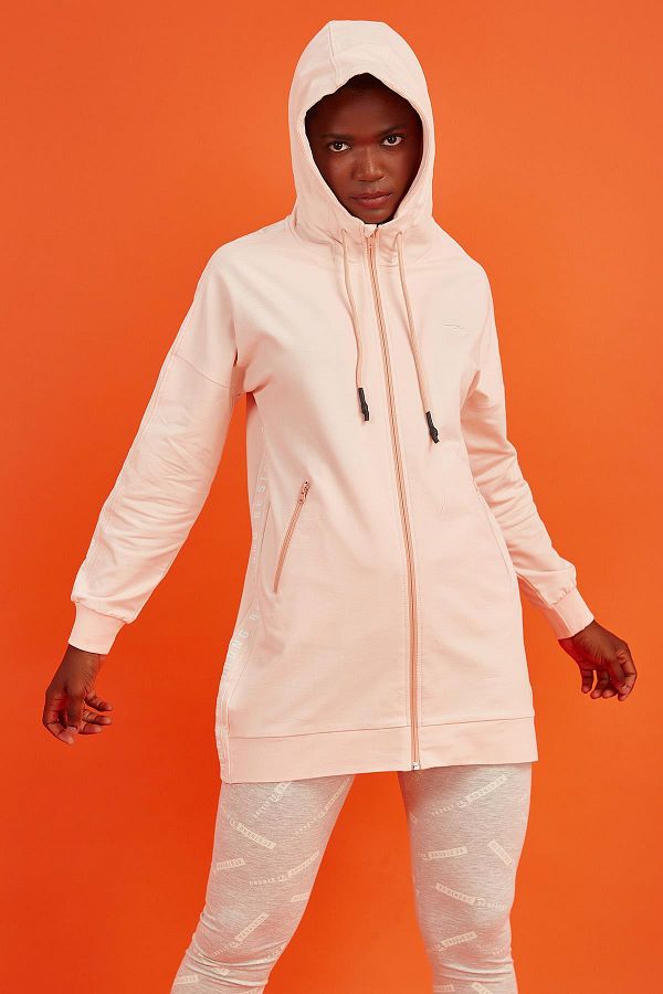MARATON Women s Coral Tracktop Regular Fit Hoodie Long Sleeve Basic Style 19546 Trendyol