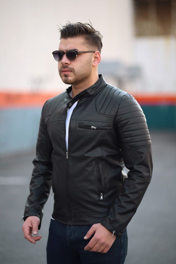 Leather jacket shoulder fit new arrivals