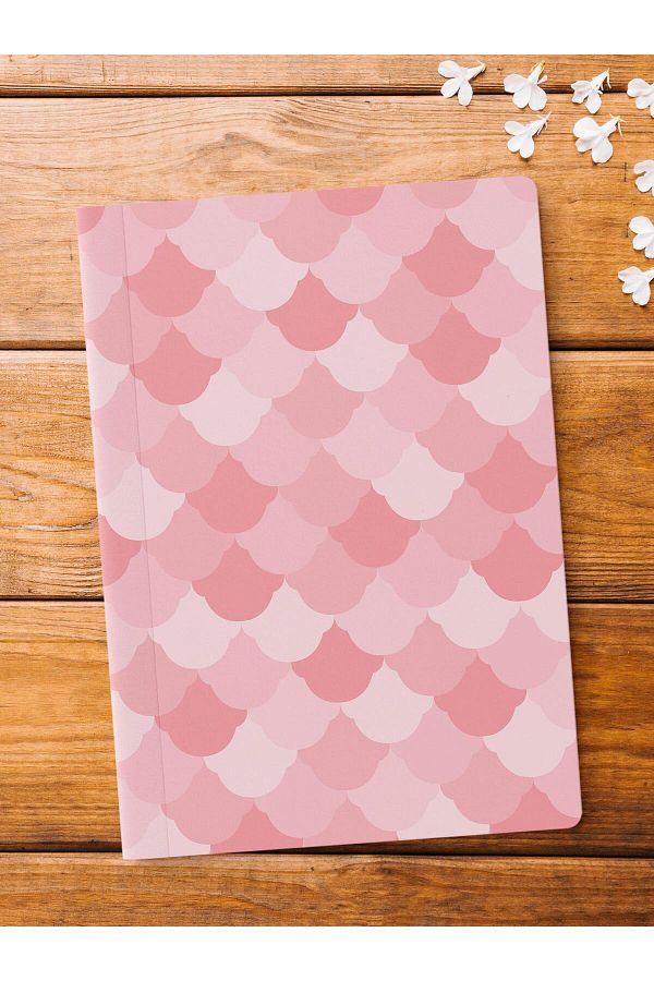 Postifull-Unlined Notebook, Pink and Patterned Notebook, Notepad, Intellect and Memory Notebook, 64 Pages, 14*21cm 1