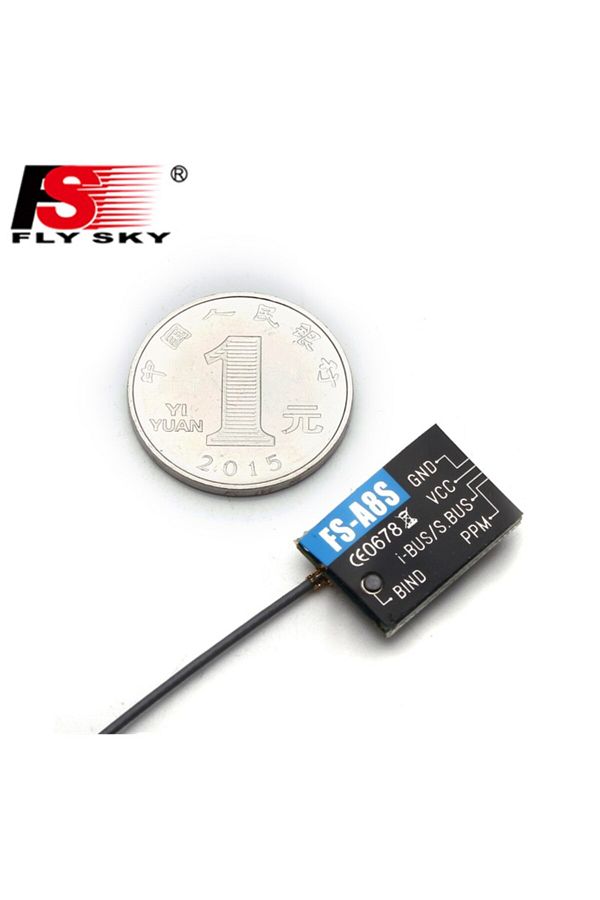 uuustore-Flysky FS-A8S Mini Receiver Metal Radio System for RC Quadcopter FPV Racing Drone 2.4G 8CH 1