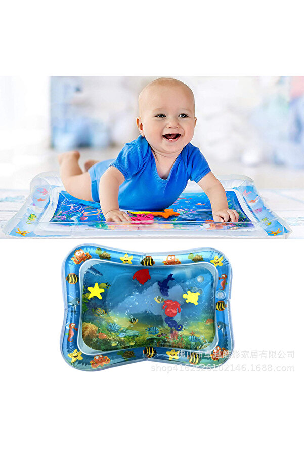Genel Markalar Bebek Su Oyun Matı  Bebek Su Matı Tummy Time Aktivite Oyuncağı Su Aktivite Oyuncağı 66cm