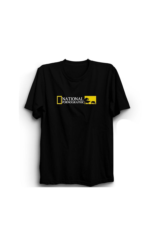 The Fame-National Pornographic Parody of National Geographic, Printed 100% Cotton T-Shirt 1