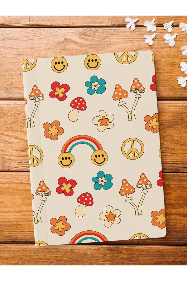 Postifull-Unlined Notebook, Indie Groovy Notebook, Notepad, Intellect and Memory Notebook, 64 Pages, 14*21cm 1