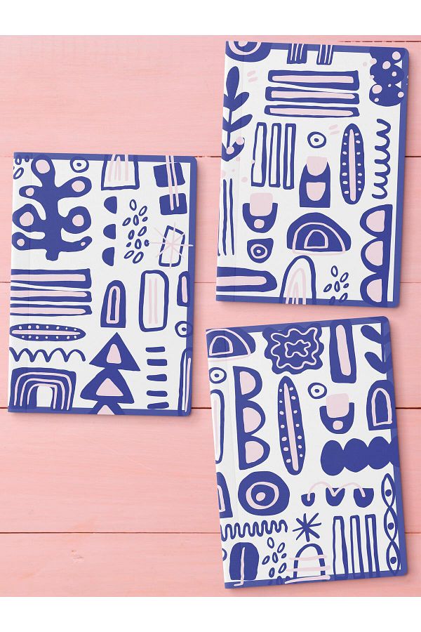 Postifull-Unlined Notebook Set, 3 Notepads, Notebook Journal Set, Memory Book, 64 Pages Medium Size 1