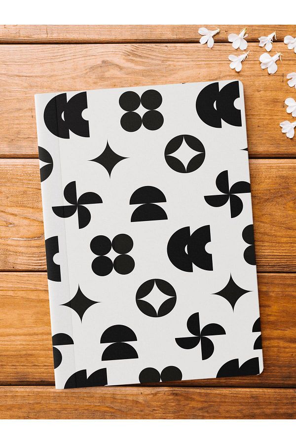 Postifull-Unlined Notebook, Blue Boho Pattern Notebook, Notepad, Intellect and Memory Notebook, 64 Pages, 14*21cm 1