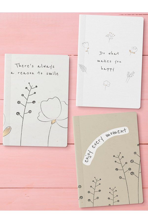 Postifull-Unlined Notebook Set, 3 Notepads, Notebook Journal Set, Memory Book, 64 Pages Medium Size 1