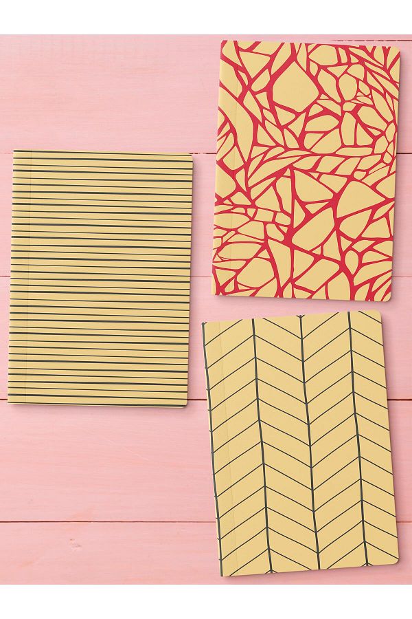 Postifull-Unlined Notebook Set, 3 Notepads, Notebook Journal Set, Memory Book, 64 Pages Medium Size 1