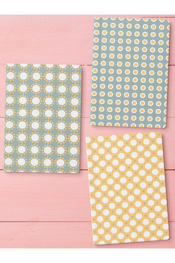 Postifull-Unlined Notebook Set, 3 Notepads, Notebook Journal Set, Memory Book, 64 Pages Medium Size 1