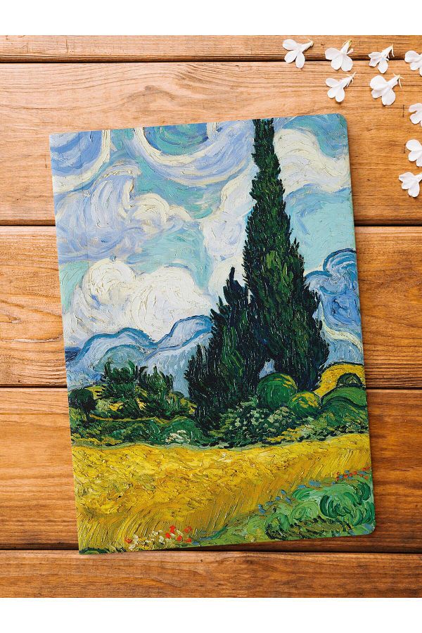 Postifull-Unlined Notebook, Modern Art Notebook, Van Gogh Themed Notepad 64 Sheets, 14*21cm 1