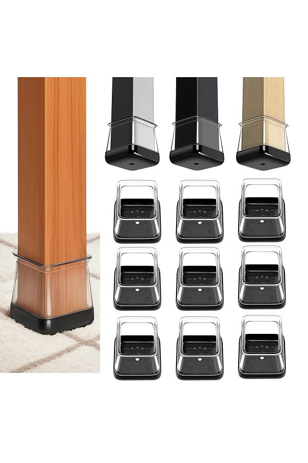 NOVESTO 16pcs Chair Leg Sliders for Carpet Square Chair Glides Furniture Leg Protectors Caps Carpet Pr. Trendyol