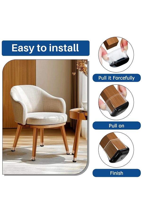 NOVESTO 16pcs Chair Leg Sliders for Carpet Square Chair Glides Furniture Leg Protectors Caps Carpet Pr. Trendyol