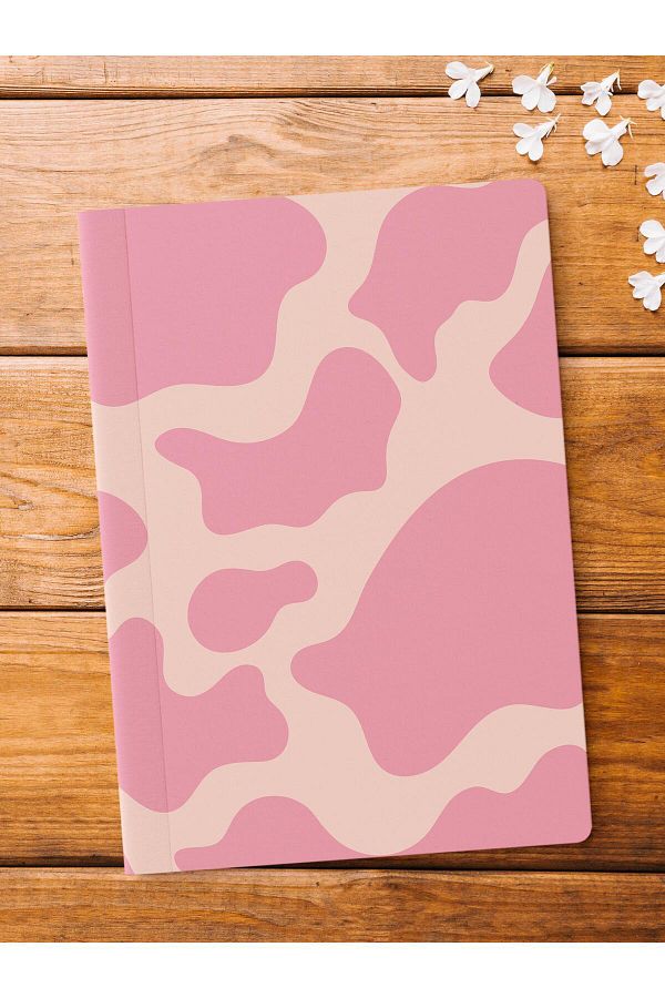 Postifull-Unlined Notebook, Pink and Patterned Notebook, Notepad, Intellect and Memory Notebook, 64 Pages, 14*21cm 1