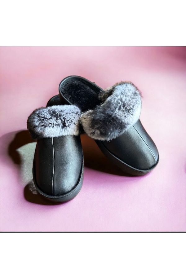 Stylish leather slippers deals