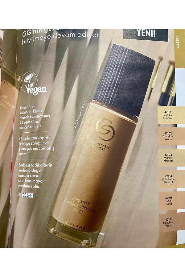 Oriflame-Giordani Gold Long Wear Mineral Foundation Msn Vanilla Neutral 1