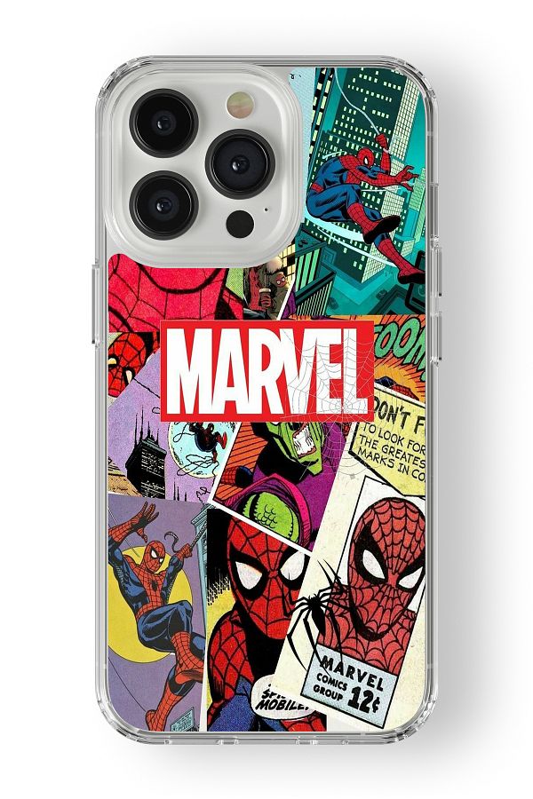 Multitronic-حافظة شفافة مطبوعة بتصميم Marvel متوافقة مع هاتف iPhone 13 Pro 1