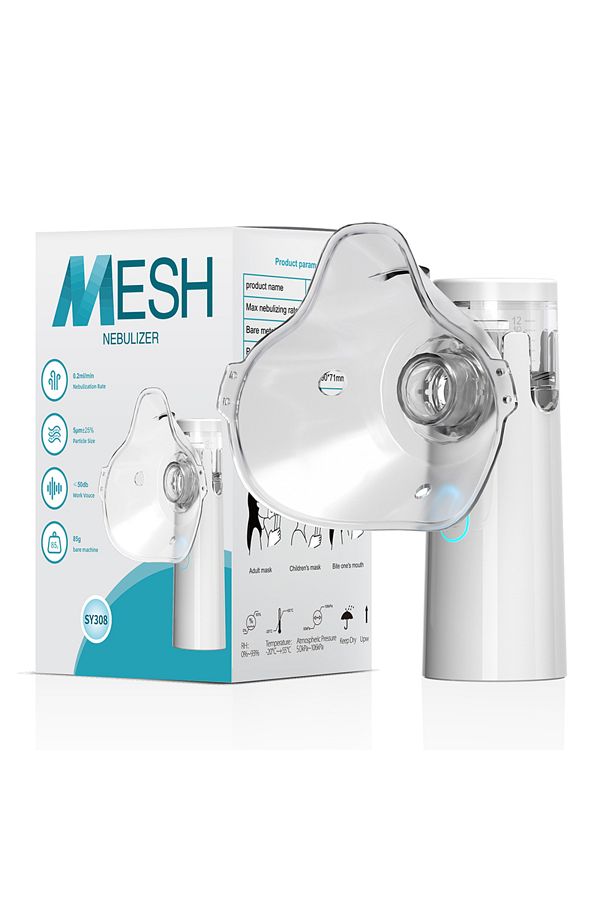 Fireurus-Portable Handheld Mesh Nebulizer Adults and Kids Travel-Friendly Inhalator for Home Use 1
