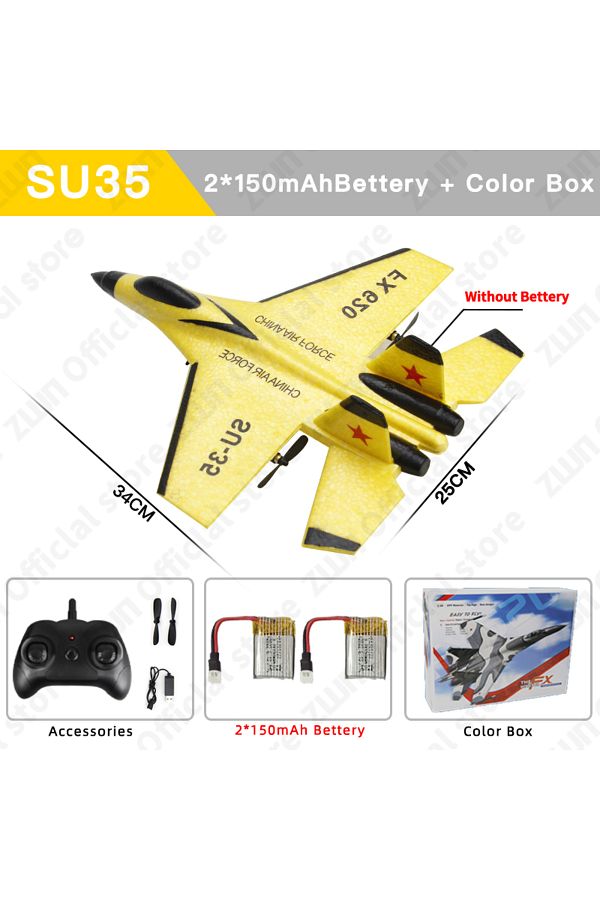 zwn RC Plane SU35 2.4G With LED Lights Aircraft Remote Control Flying Model  Glider EPP Foam Toys Airp - Trendyol