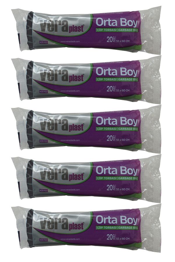 veraplast-MEDIUM SIZE 5*20 PACK TRASH BAG 1