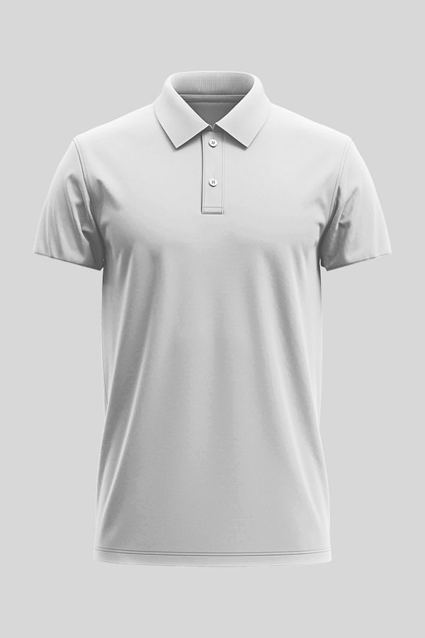 CW Casualwear-Men's Polo Collar White T-Shirt 1