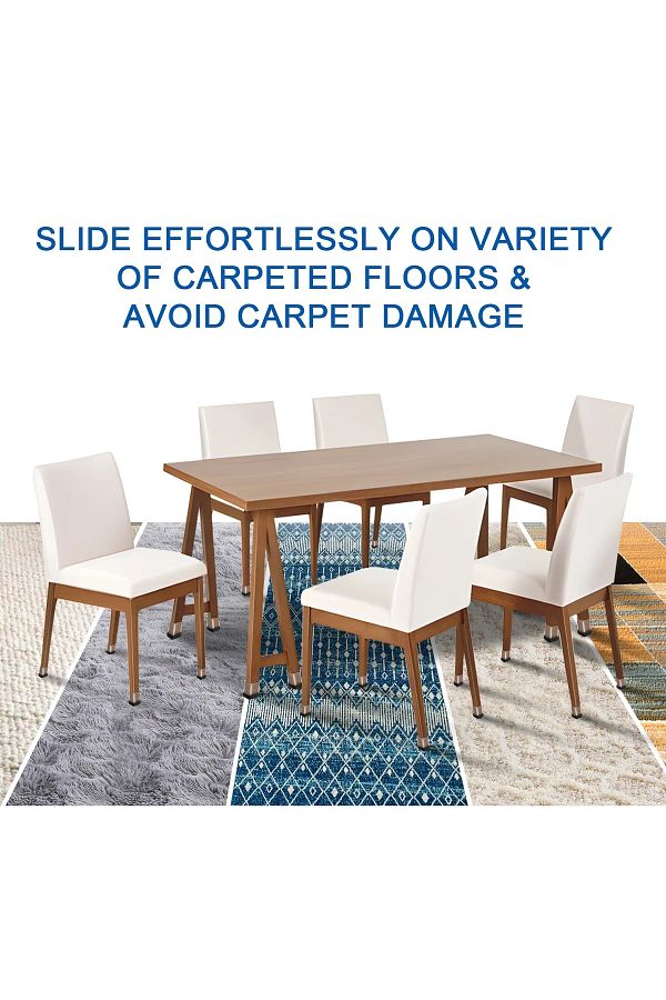 NOVESTO 16pcs Chair Leg Sliders for Carpet Square Chair Glides Furniture Leg Protectors Caps Carpet Pr. Trendyol