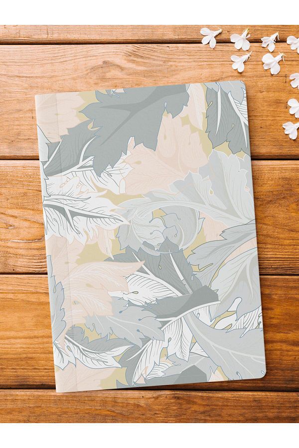 Postifull-Unlined Notebook, Blue Vintage Notebook, Notepad, Intellect and Memory Notebook, 64 Pages, 14*21cm 1