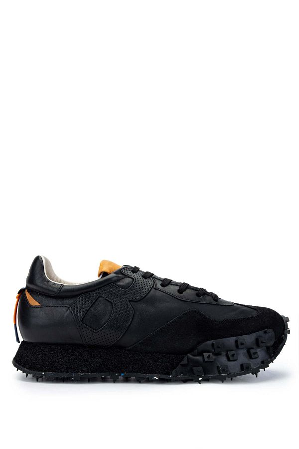 Barracuda Genuine Leather Men's Black Sneakers - Sports