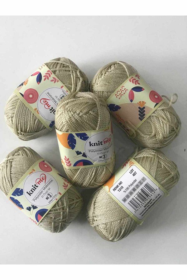 Alize-100 Gr 3 mm Polyester Macrame Hand Knitting - Thread 1310 1