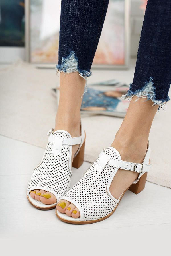 Diego Carlotti Genuine Leather Women s Daily Classic Heeled Sandals Trendyol