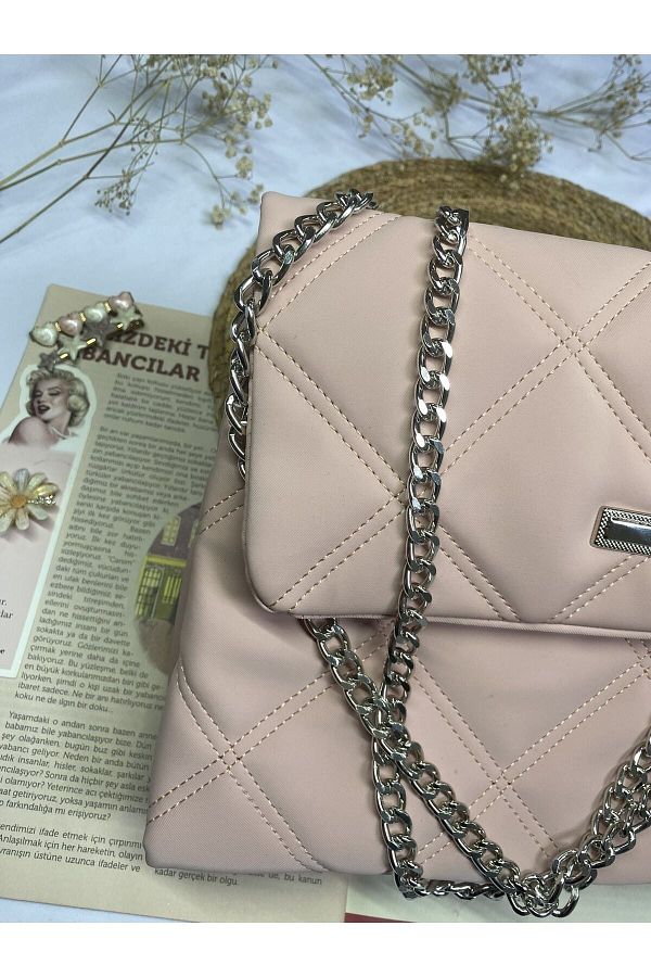MiniPera Large Size Big Size Bag Handbag Shoulder Bag with Chain Strap Trendyol