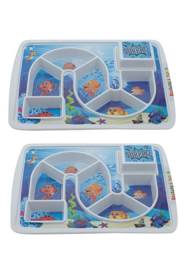 DERELİ-2 Kinds of Child Nutrition and Food Aquarium Themed - 23X30.5X3Cm Turkish Patented 1
