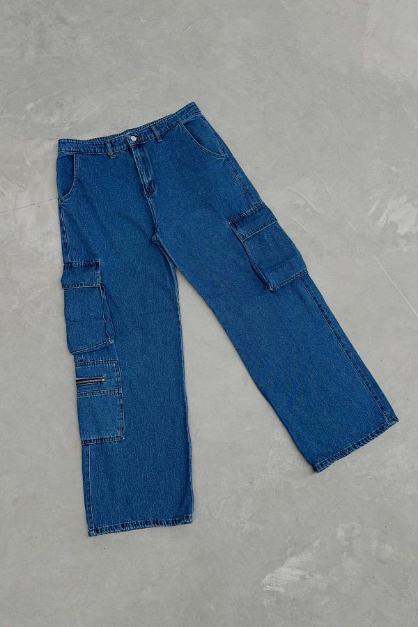 Carpe-Pantaloni largi cu fermoar de marime mare 1
