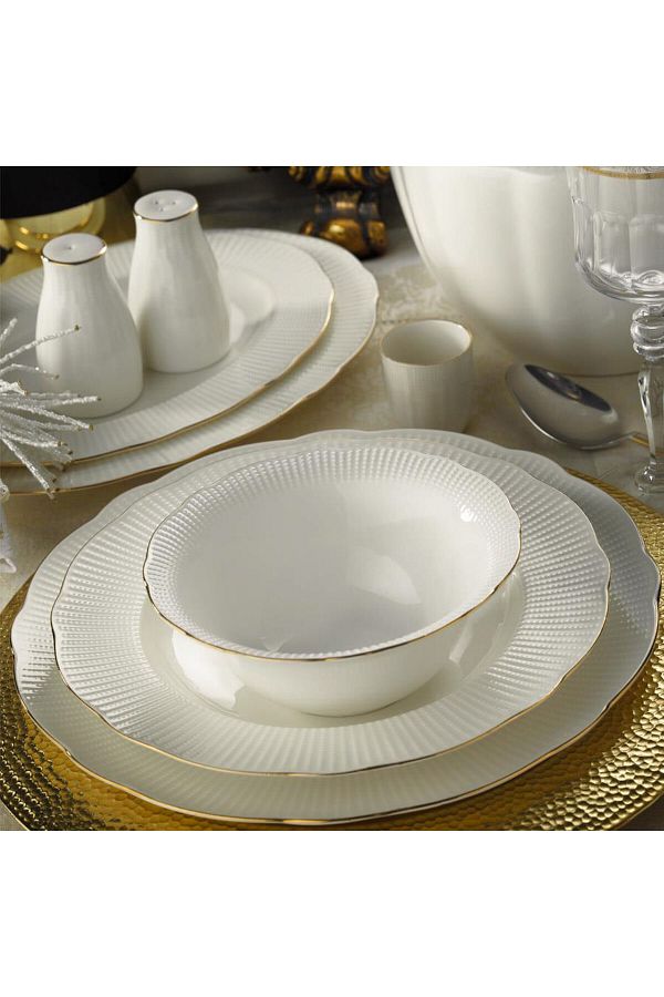 Kütahya Porselen-Bone Ilay 21 Cm Cake Plate 6 Pieces Bnily21du520 1