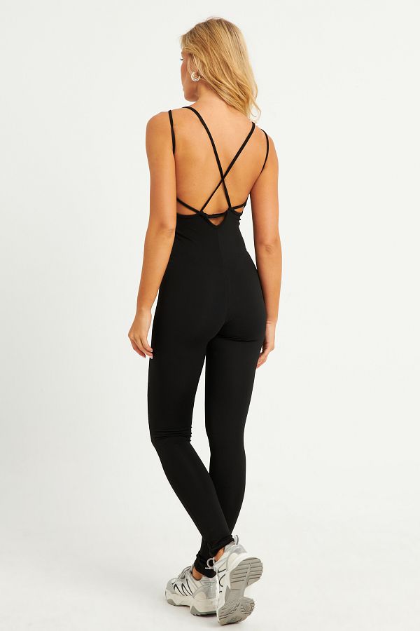 Cross back jumpsuit discount