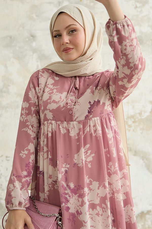 Rose chiffon dress discount