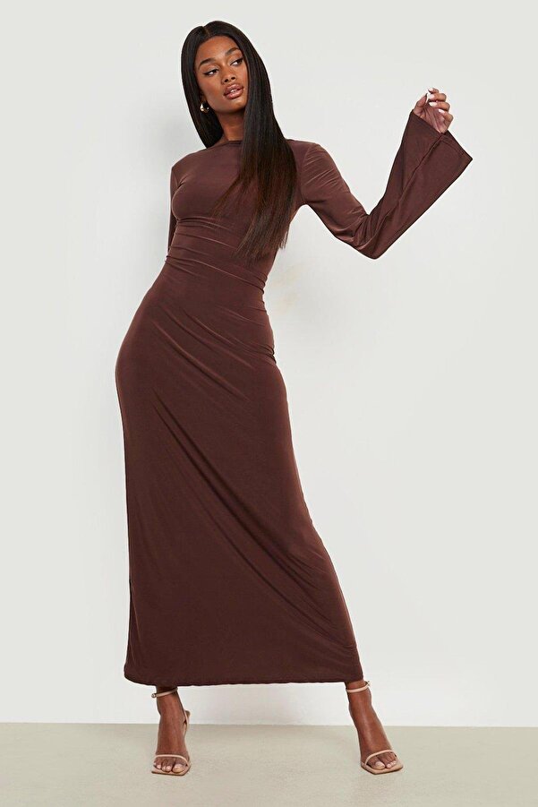 Maxi kleid u boot ausschnitt Clearance