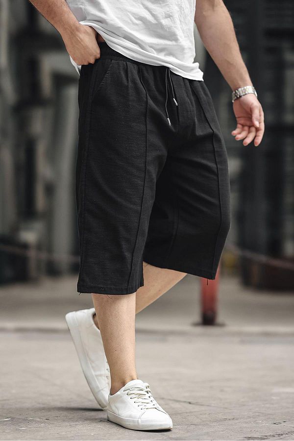 Mens linen capri shorts new arrivals