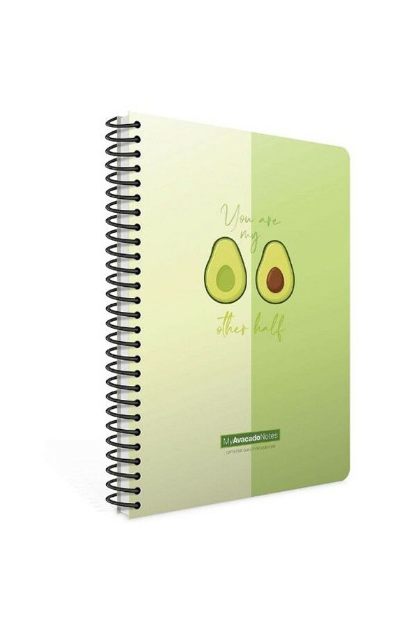 Gıpta-80 Sheets Avocado Spiral A4 Checkered Notebook - Model-7 1
