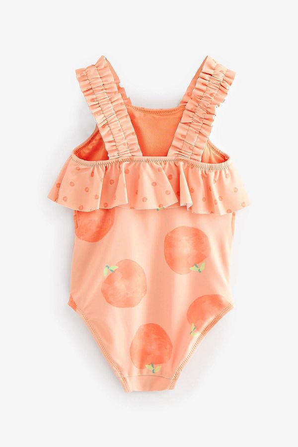 Next Baby One Piece Orange Peach Gathered Strappy Swimsuit ALY01111 Trendyol