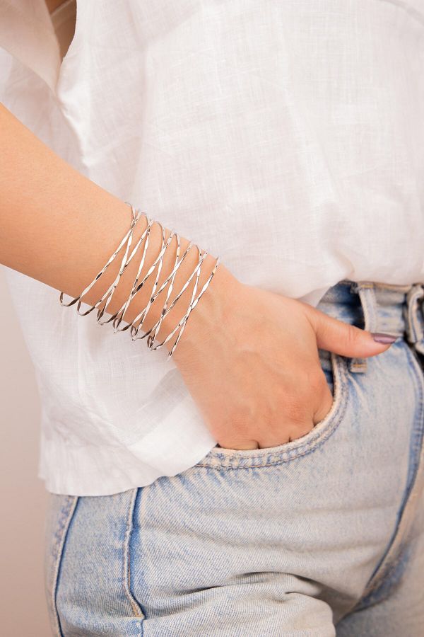 Jeans bracelet silver cheap